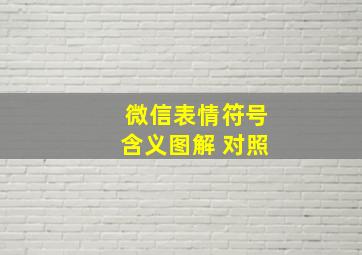 微信表情符号含义图解 对照